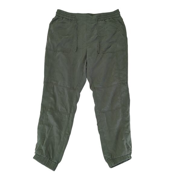 Banana Republic Tencel Utility Jogger Pant Military Green 425647 Women's Medium - Picture 1 of 9
